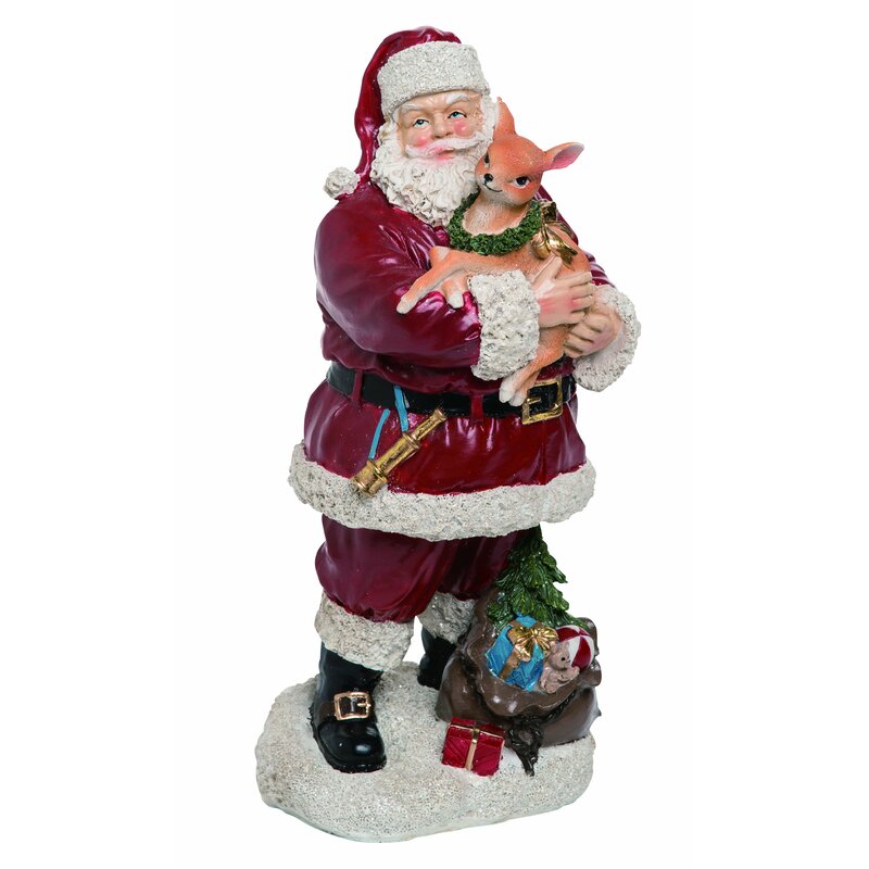 santa claus resin statue